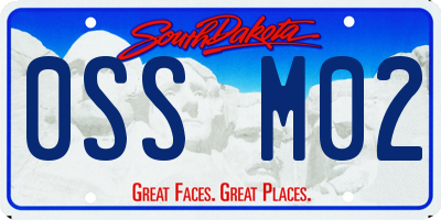 SD license plate 0SSM02