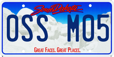 SD license plate 0SSM05