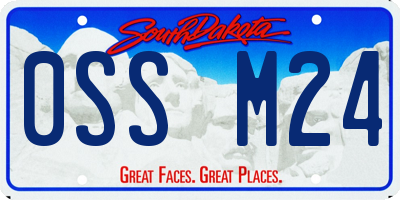 SD license plate 0SSM24