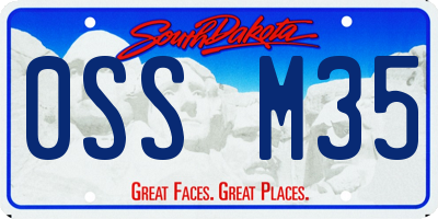 SD license plate 0SSM35