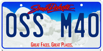 SD license plate 0SSM40