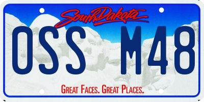 SD license plate 0SSM48