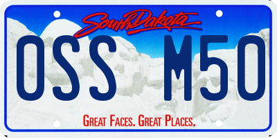 SD license plate 0SSM50