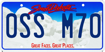 SD license plate 0SSM70