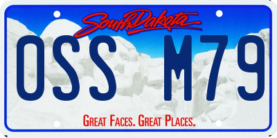 SD license plate 0SSM79