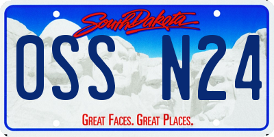 SD license plate 0SSN24