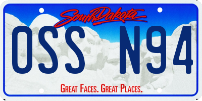 SD license plate 0SSN94