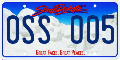 SD license plate 0SSO05