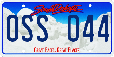 SD license plate 0SSO44