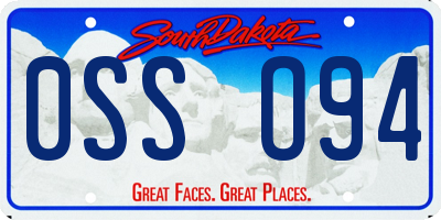 SD license plate 0SSO94