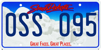 SD license plate 0SSO95