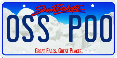 SD license plate 0SSP00