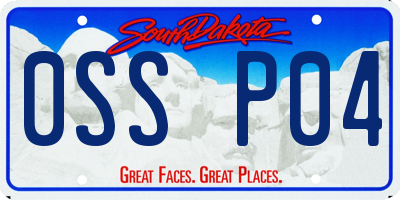 SD license plate 0SSP04