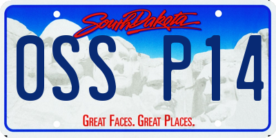 SD license plate 0SSP14