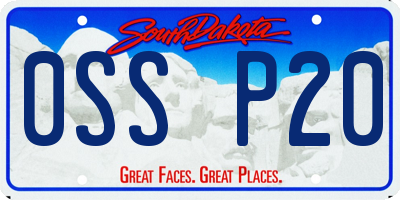SD license plate 0SSP20