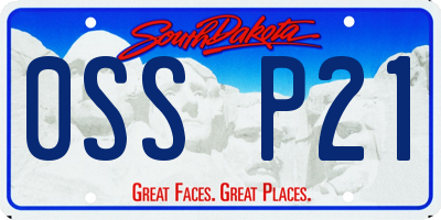 SD license plate 0SSP21