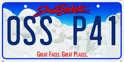 SD license plate 0SSP41
