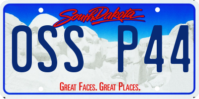 SD license plate 0SSP44