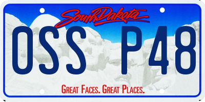 SD license plate 0SSP48