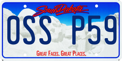 SD license plate 0SSP59