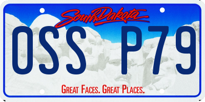 SD license plate 0SSP79