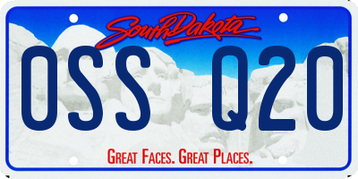 SD license plate 0SSQ20