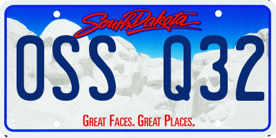 SD license plate 0SSQ32