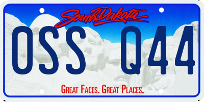 SD license plate 0SSQ44