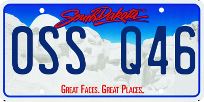 SD license plate 0SSQ46