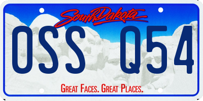 SD license plate 0SSQ54