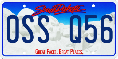 SD license plate 0SSQ56