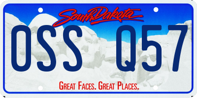 SD license plate 0SSQ57