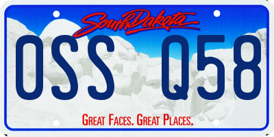 SD license plate 0SSQ58