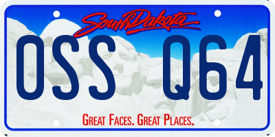 SD license plate 0SSQ64