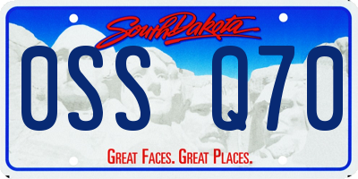 SD license plate 0SSQ70