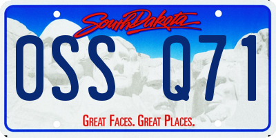 SD license plate 0SSQ71