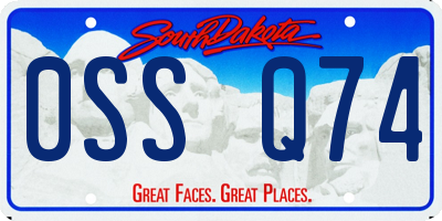 SD license plate 0SSQ74