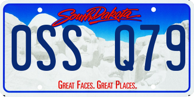 SD license plate 0SSQ79