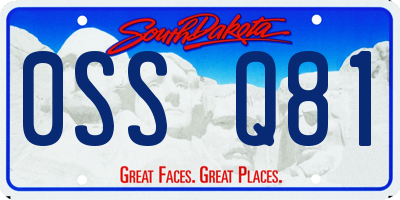 SD license plate 0SSQ81