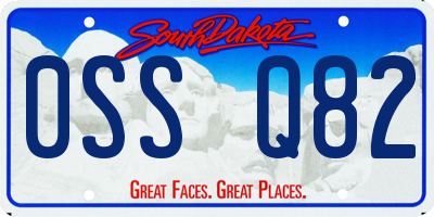 SD license plate 0SSQ82