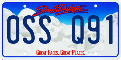 SD license plate 0SSQ91