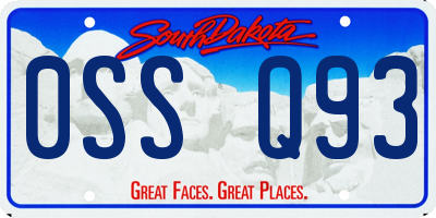 SD license plate 0SSQ93