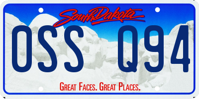 SD license plate 0SSQ94