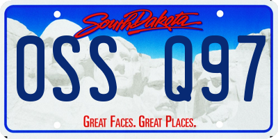 SD license plate 0SSQ97