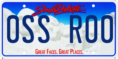 SD license plate 0SSR00