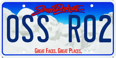 SD license plate 0SSR02