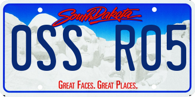 SD license plate 0SSR05