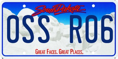 SD license plate 0SSR06