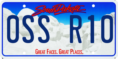 SD license plate 0SSR10