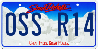 SD license plate 0SSR14